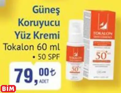 TOKALON  GÜNEŞ KORUYUCU YÜZ KREMİ